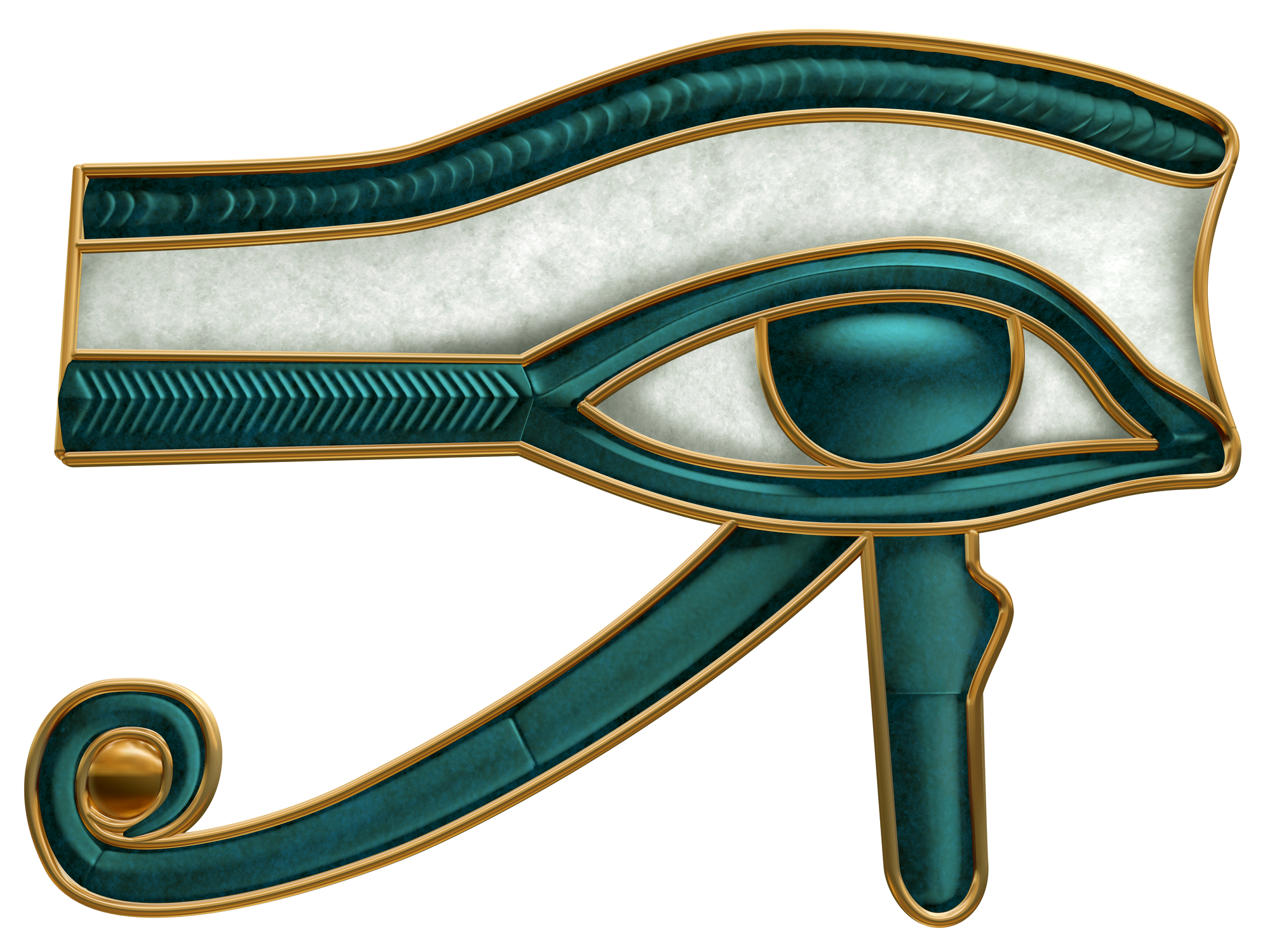 Illustration of the ancient Egyptian Eye of Horus symbol